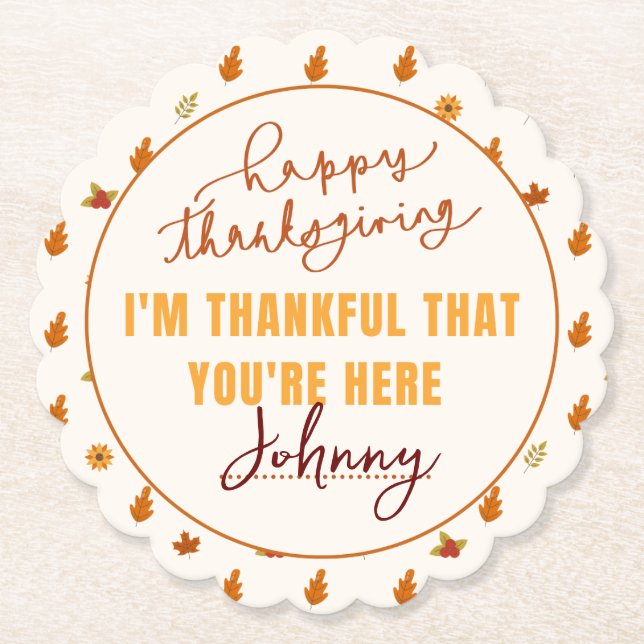 Porta-copo De Papel Tableware de Janto de Script Boho Party de Amizade (Frente)