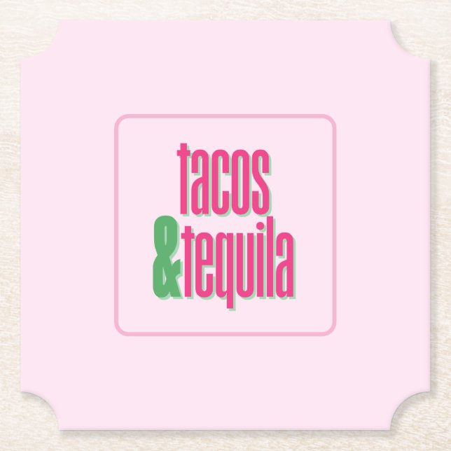 Porta-copo De Papel Tacos Tequila Tema Mexicano (Frente)