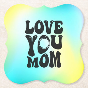 Porta-copo De Papel Te Amo Mãe Dia de as mães-51727