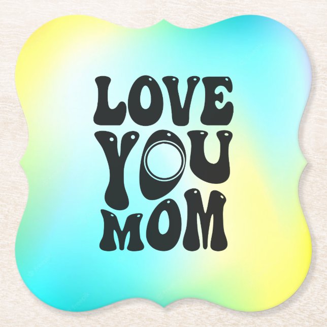 Porta-copo De Papel Te Amo Mãe Dia de as mães-51727 (Frente)