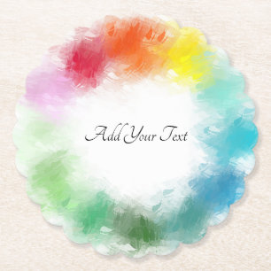 Porta-copo De Papel Tendência de Modelo Colorida Moderna de Script de 