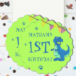 Porta-copo De Papel Teoria do Dinossauro Azul Verde - Partido do Anive