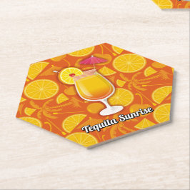 Porta-copo De Papel Tequila Sunrise Coctail
