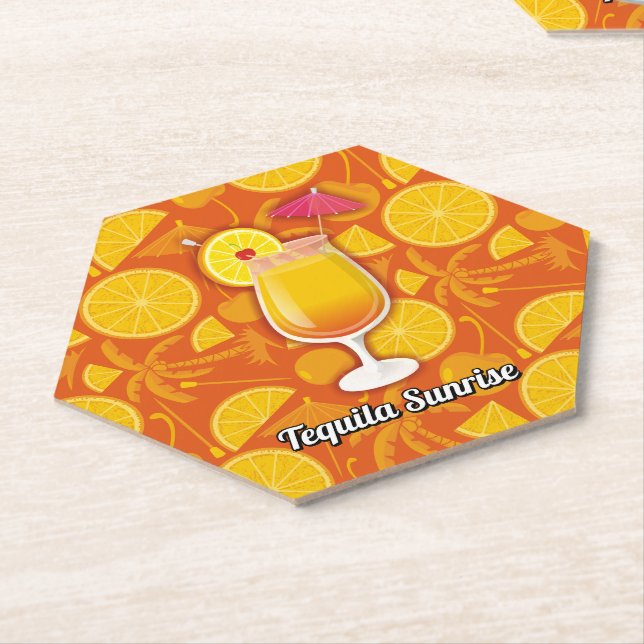 Porta-copo De Papel Tequila Sunrise Coctail (Angular)