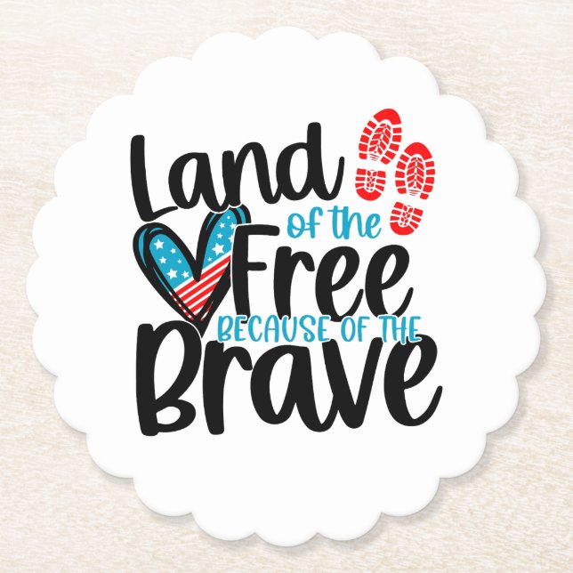 Porta-copo De Papel Terra dos livres (Frente)