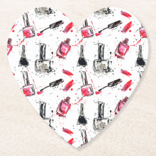 Porta-copo De Papel Teste padrão do verniz para as unhas da aguarela