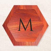 Textura de madeira de cerejeira com monograma pers