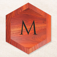 Textura de madeira de cerejeira com monograma pers