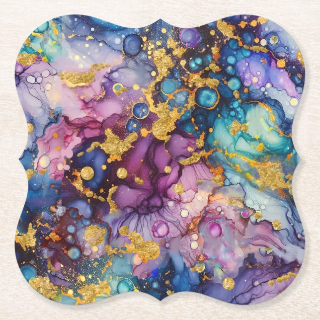 Porta-copo De Papel Texturas de abstrato (Frente)