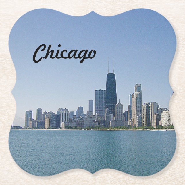 Porta-copo De Papel The Chicago Skyline (Frente)
