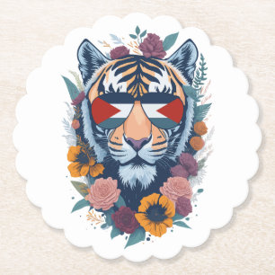 Porta-copo De Papel Tigre palestiniano - FLAG palestiniano