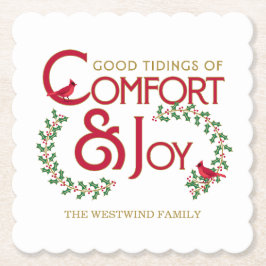 Porta-copo De Papel Tipografia de Natal - Azevinho Personalizado