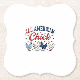 Porta-copo De Papel Todas As Galinhas Patrióticas Americanas Camisa De