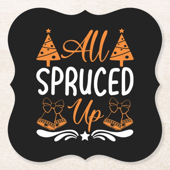 Porta-copo De Papel Todos Pulverizados - Designs de Natal (Frente)