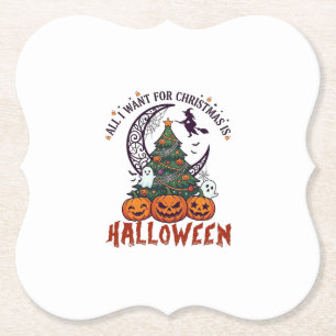 Porta-copo De Papel Todos Querem Árvore de Natal de Halloween Abóboras
