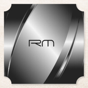 Porta-copo De Papel Tons prateados escuros brilham aspecto metálico