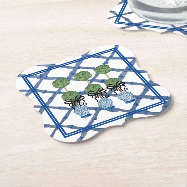 Porta-copo De Papel Topiary Chinoiserie Ginger Jar (Angular)