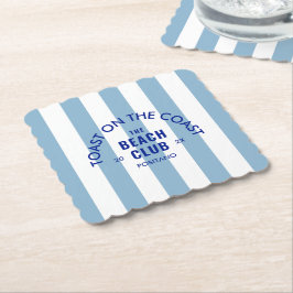 Porta-copo De Papel Torrada Na Costa O Clube da Praia Faixa Azul