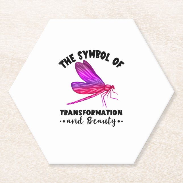Porta-copo De Papel Transformation Beauty Nature Insect Dragonflies Dr (Frente)