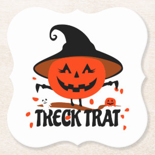 Porta-copo De Papel Treck Trat Pumpkin sorrindo