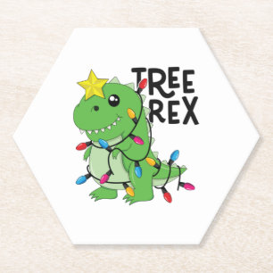 Porta-copo De Papel Tree Rex Dinossaur, árvore de natal Pajamas, prese