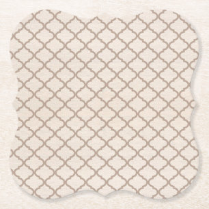 Porta-copo De Papel Treliça Marroquina Osso/Bege