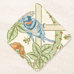 Porta-copo De Papel Trellis 1862 Vintage Flower & Bird Pattern' Morris