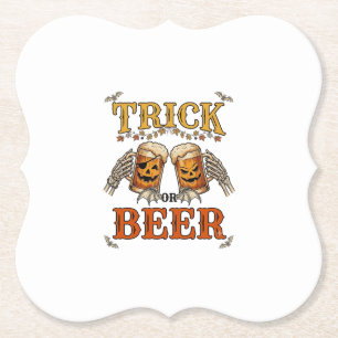 Porta-copo De Papel Trick Or Beer Halloween Caneca de Abóbora Mãos de