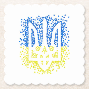 Porta-copo De Papel Tridente de emblem ucraniano trizub espalhando cor