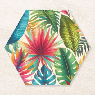 Porta-copo De Papel Tropical deixa o padrão havaiano