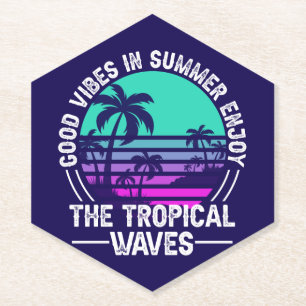 Porta-copo De Papel Tropical Summer Vibes-82646