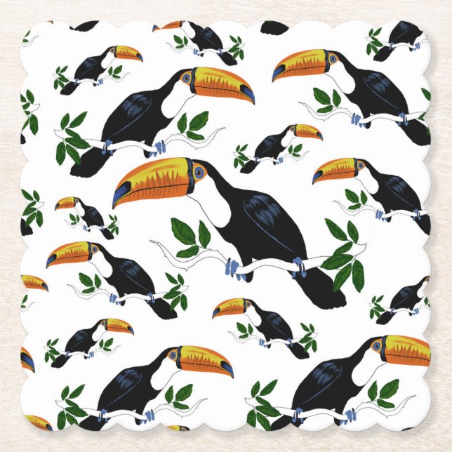 Porta-copo De Papel Tropical Toucans - Playful Jungle (Frente)
