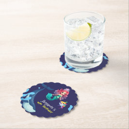 Porta-copo De Papel Tubarão-sérvio-bonito Aniversário colorido do arco