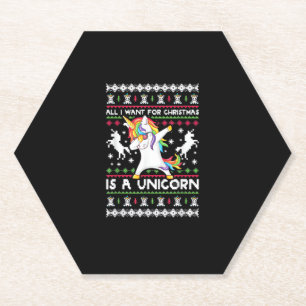 Porta-copo De Papel Tudo O Que Quero Para O Natal É Uma Camiseta Unicó
