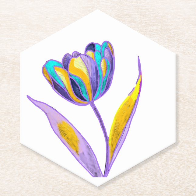 Porta-copo De Papel Tulip Coaster (Frente)