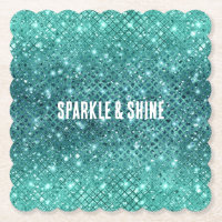 Turquesa Aqua Green Sparkle