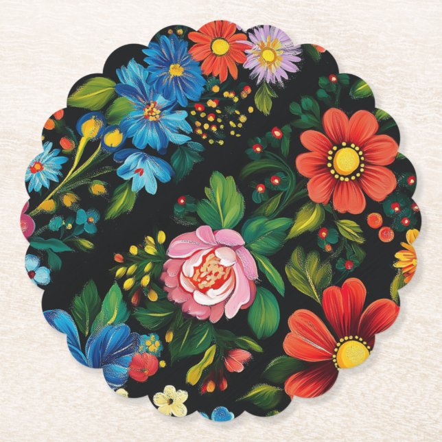 Porta-copo De Papel Ukrainian folk art. (Frente)