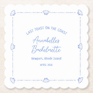 Porta-copo De Papel Último brinde no Festa de solteira azul