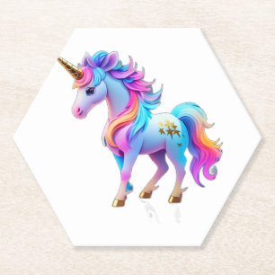 Porta-copo De Papel Um Adorável Unicorn Sticker 1