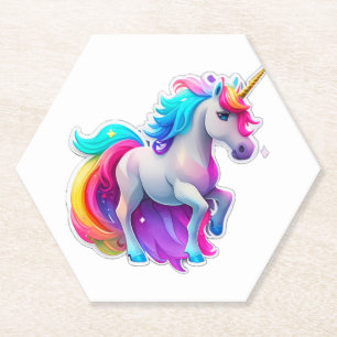 Porta-copo De Papel Um Adorável Unicorn Sticker 2
