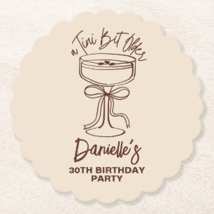 Porta-copo De Papel Um aniversário de 30 anos Espresso Martini Tini Bi