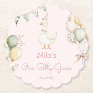 Porta-copo De Papel Um Bobo Goose Girl primeiro aniversario