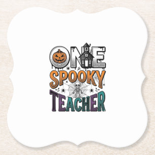 Porta-copo De Papel Um Design de Vetor de Halloween de um Professor As