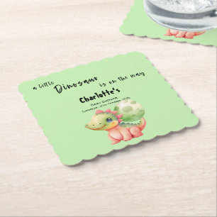 Porta-copo De Papel Um Dinossauro Está A Caminho Do Chá de fraldas