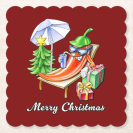 Porta-copo De Papel Um Natal infantil na praia