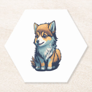 Porta-copo De Papel Um Pequeno Cachorro Bonito