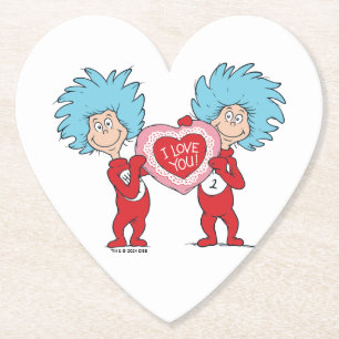 Porta-copo De Papel Uma Coisa Dois Eu Te Amo