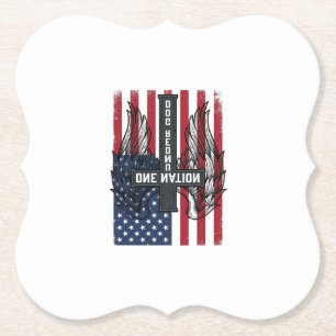 Porta-copo De Papel Uma Nação Sob Deus Camisa Patriótica Asas Cruz_1
