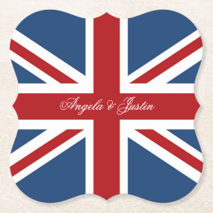 Porta-copo De Papel União Jack Flag Wedding