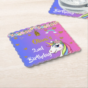 Porta-copo De Papel Unicorn Aniversário   Rainbow Unicorn Party